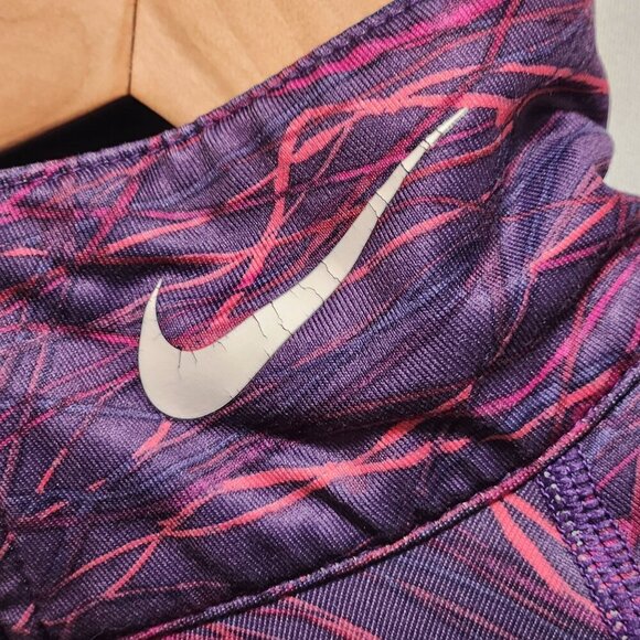 Nike Pro Combat Pullover Top Long‎ Sleeve Fitted 1/4 Zip Fleece Lined Women's SM - Picture 5 of 14